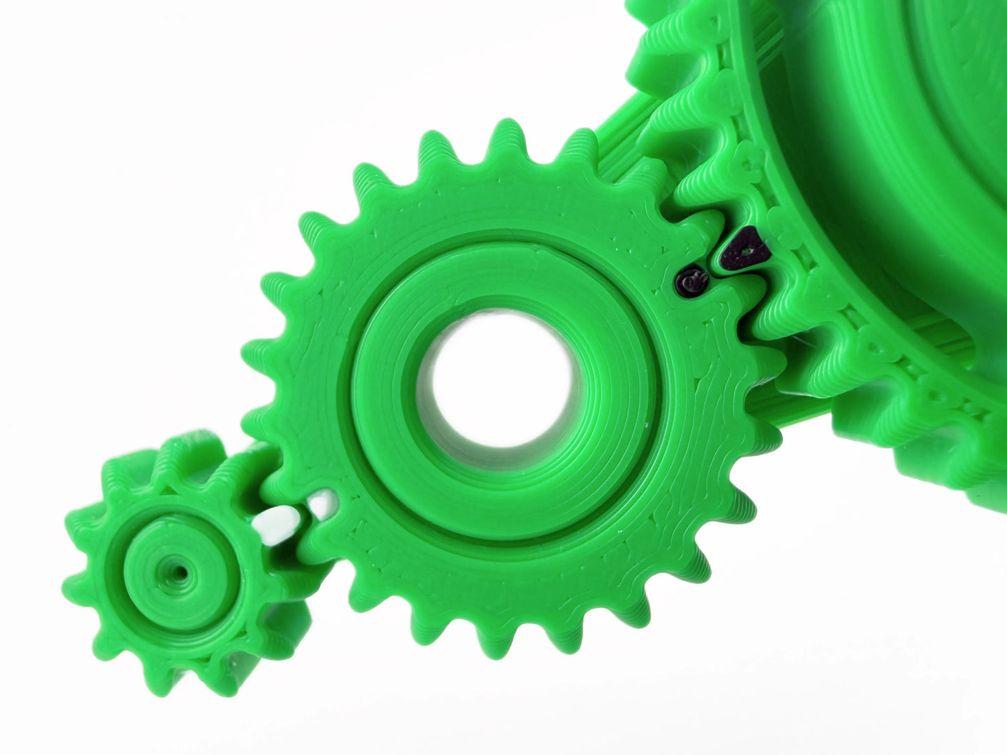 Fidget Spinner Anti Stress Zahnradübersetzung Fidget mit drei Zahnrädern Technik Gadget Geschenk für Schreibtisch und Maker
