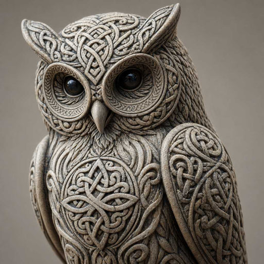 Eulenfigur 3D-Druck: Keltische Ornamente als Deko