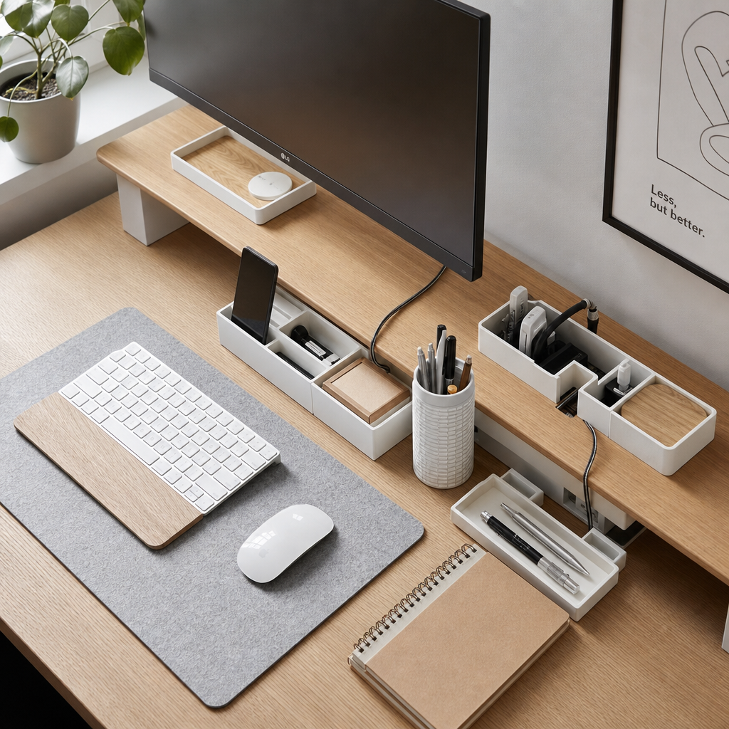 Homeoffice Organizer 3D-Druck: Schreibtisch stilvoll ordnen
