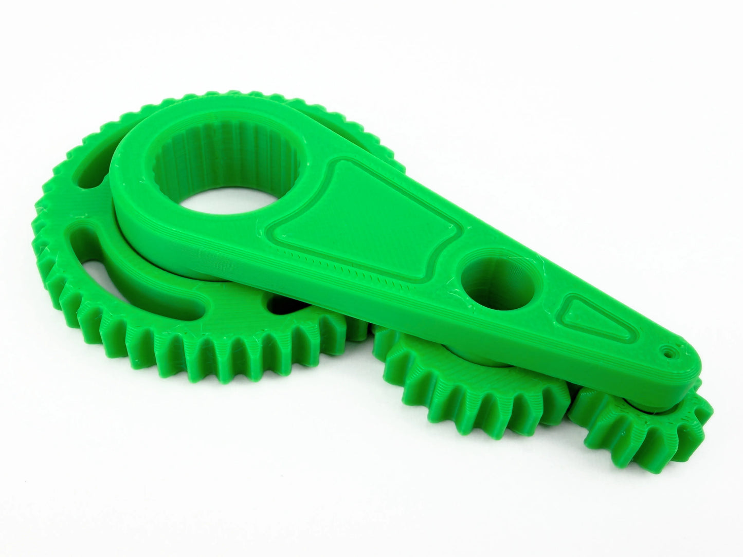 Fidget Spinner Anti Stress Zahnradübersetzung Fidget mit drei Zahnrädern Technik Gadget Geschenk für Schreibtisch und Maker