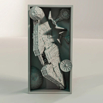 Book Nook Bücherregal Deko Sci Fi Raumschiff Weltraumschlacht Regal Nische Geschenk