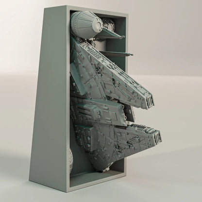 Book Nook Bücherregal Deko Sci Fi Raumschiff Weltraumschlacht Regal Nische Geschenk