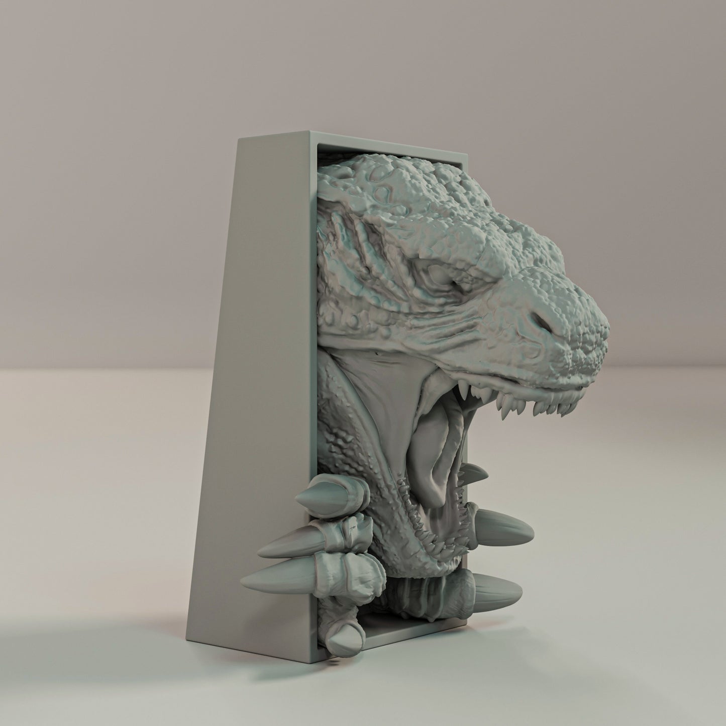 Book Nook Bücherregal Deko Monster Reptil Regal Nische Wanddeko Geschenk für Horror Fantasy und Kaiju Fans