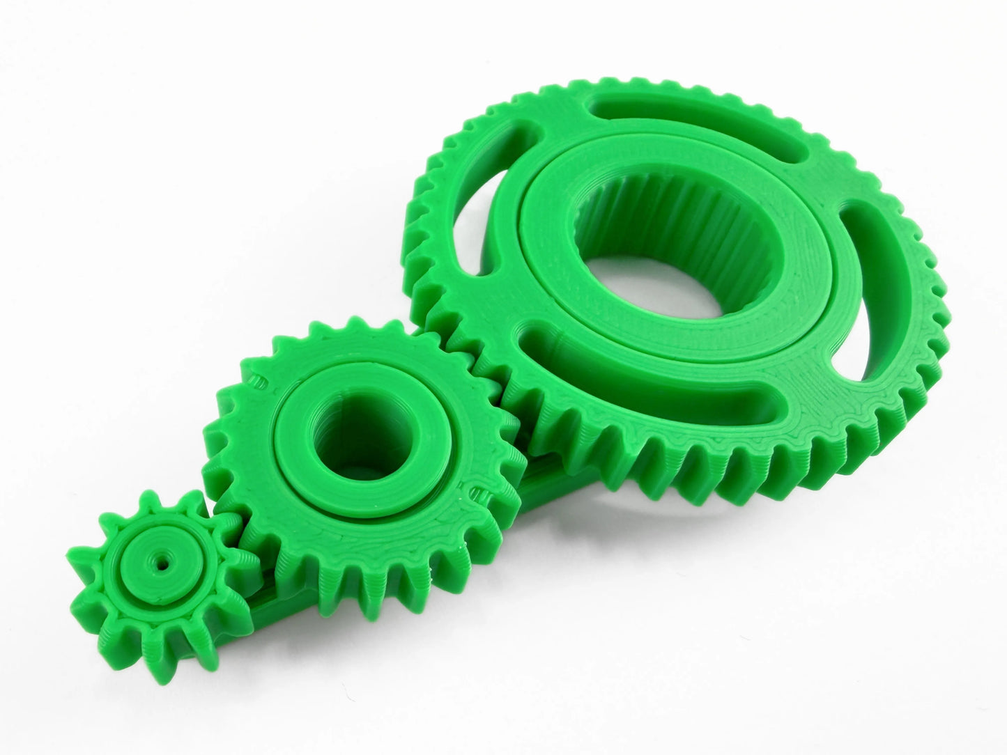 Fidget Spinner Anti Stress Zahnradübersetzung Fidget mit drei Zahnrädern Technik Gadget Geschenk für Schreibtisch und Maker