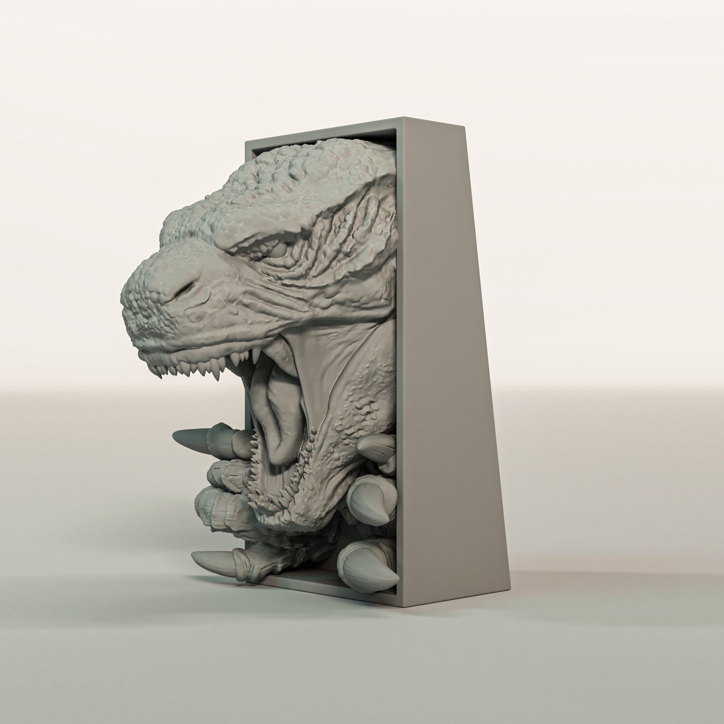 Book Nook Bücherregal Deko Monster Reptil Regal Nische Wanddeko Geschenk für Horror Fantasy und Kaiju Fans