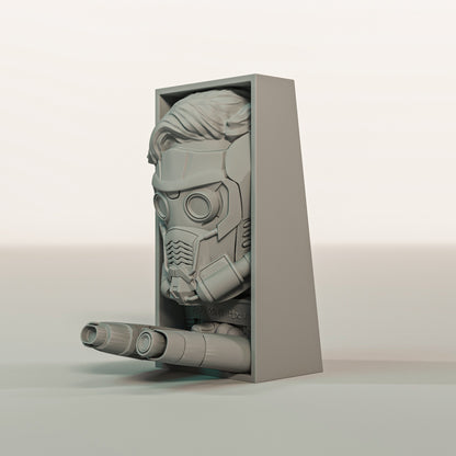 Book Nook maskierter Weltraumheld Sci Fi Bücherregal Deko als Shelf Insert oder Wanddeko Geschenk für Leser und Gamer