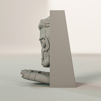 Book Nook maskierter Weltraumheld Sci Fi Bücherregal Deko als Shelf Insert oder Wanddeko Geschenk für Leser und Gamer