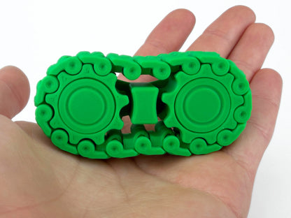 Fidget Toy Anti Stress Kettenrollen Fidget mit beweglicher Panzerkette Pocket Gadget Geschenk für Technikfans Maker und Büro