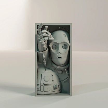 Book Nook Bücherregal Deko Sci Fi Roboter Regal Nische Wanddeko Geschenk für Leser