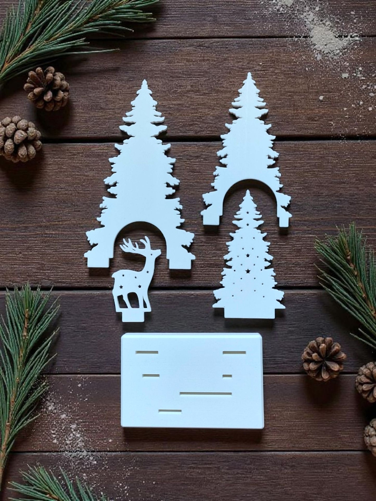 Christmas Decor Scene – Weihnachtsdekoration mit LED-Teelichthalter