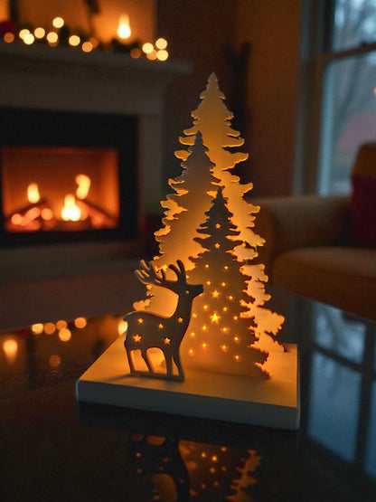 Christmas Decor Scene – Weihnachtsdekoration mit LED-Teelichthalter