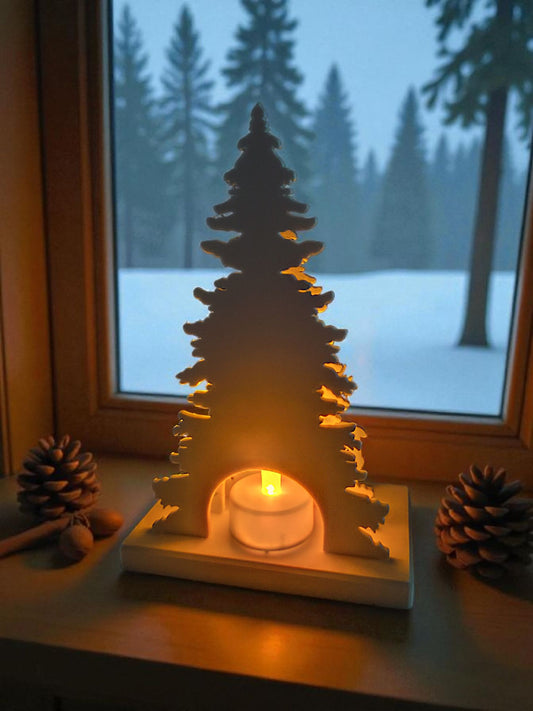 Christmas Decor Scene – Weihnachtsdekoration mit LED-Teelichthalter