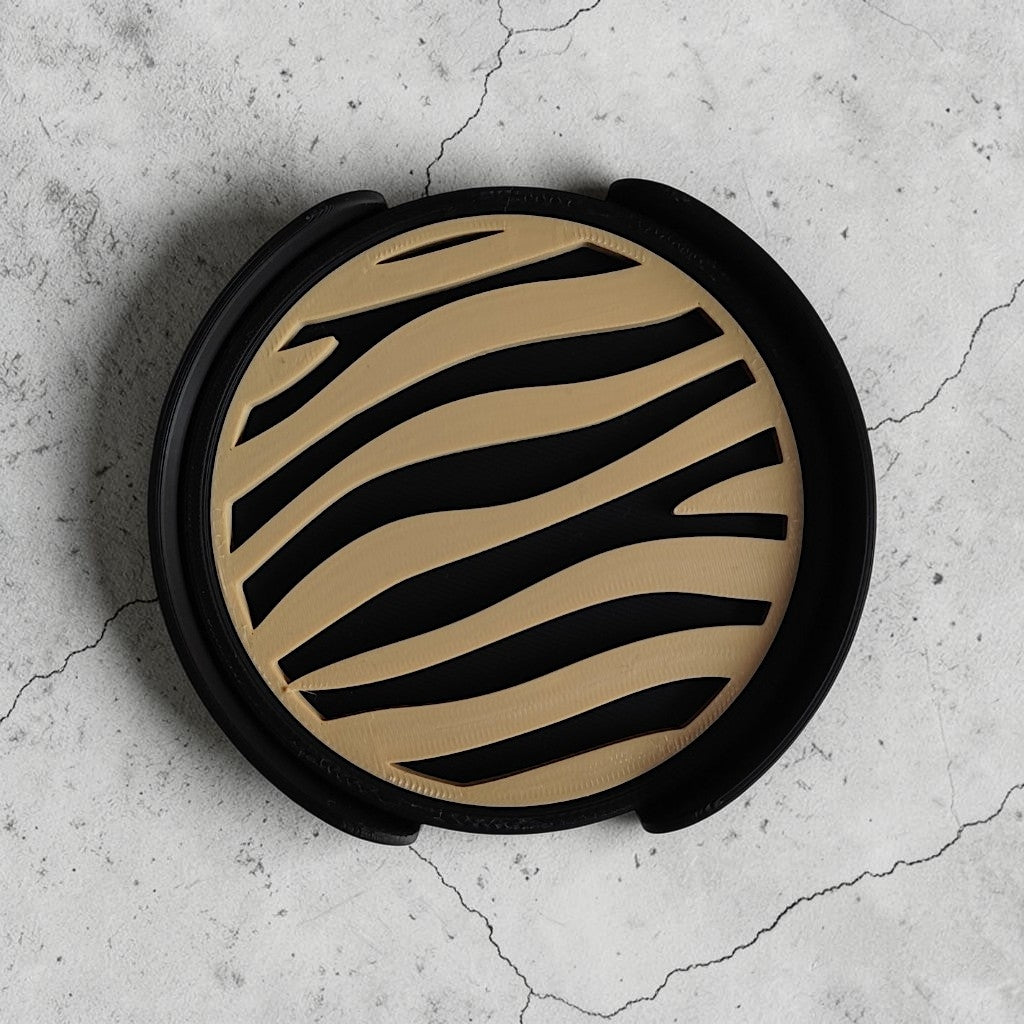 Untersetzer Set Getränkeuntersetzer mit Halter Zebra Design Tischdeko für Kaffee Tee Wohnzimmer Küche und Geschenkidee