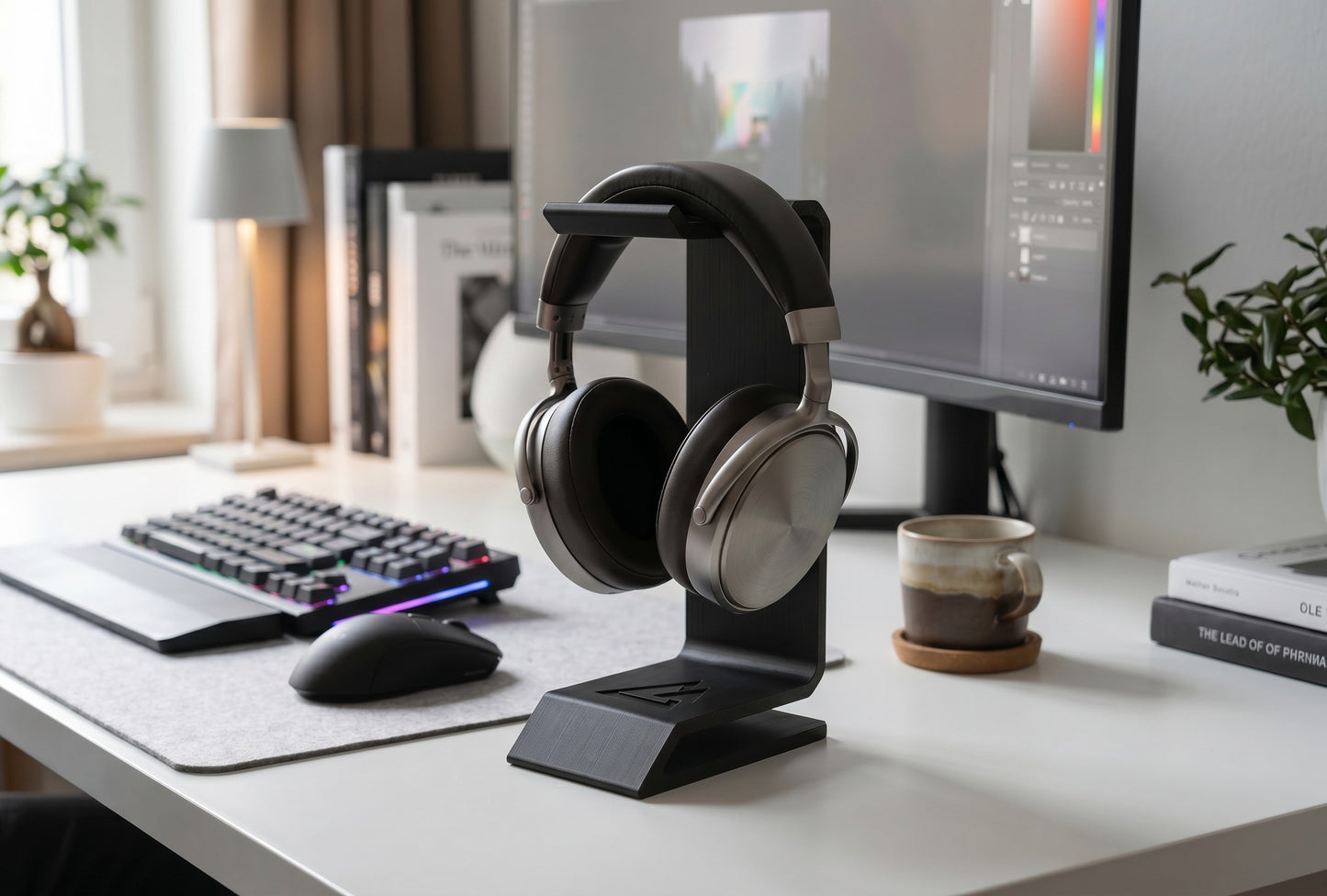Kopfhörerständer Gaming Headset Halter moderner Headphone Stand für Schreibtisch Setup Homeoffice und Gamer Geschenk