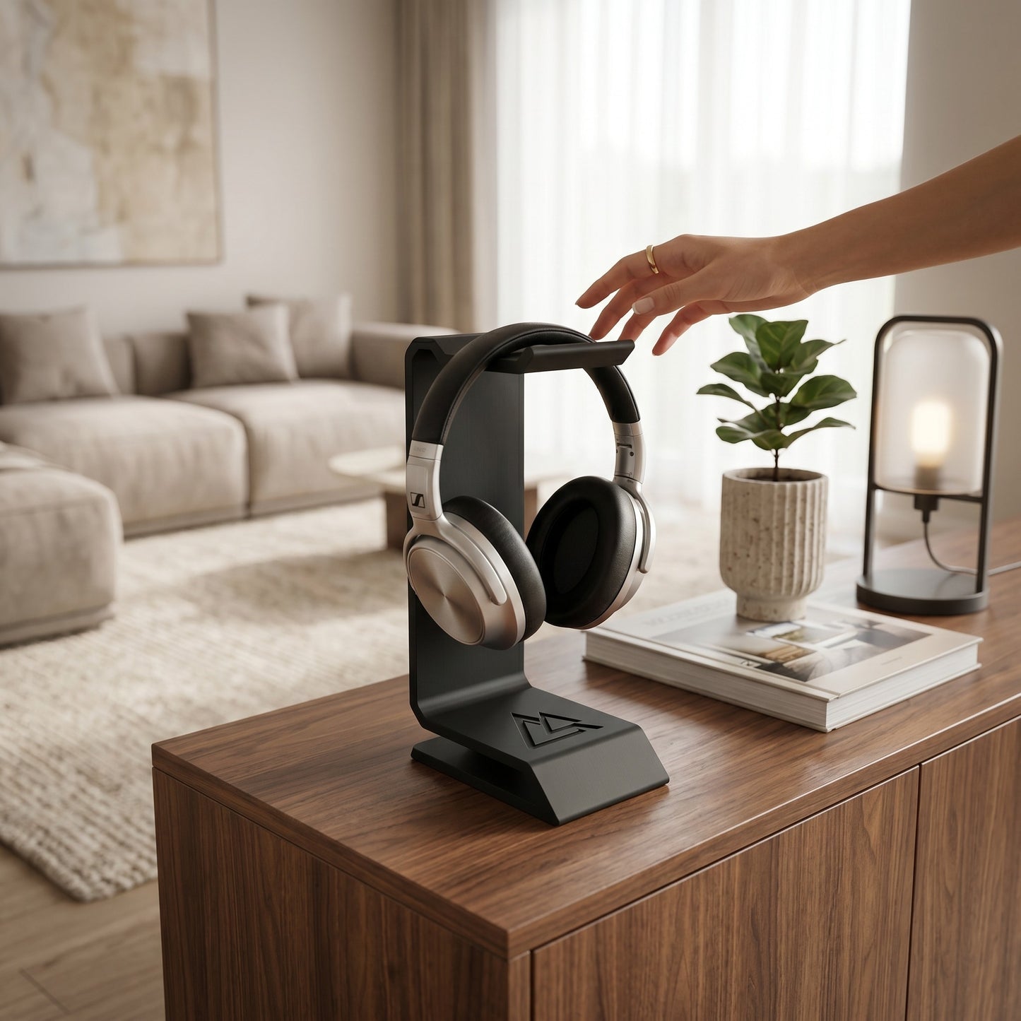Kopfhörerständer Gaming Headset Halter moderner Headphone Stand für Schreibtisch Setup Homeoffice und Gamer Geschenk