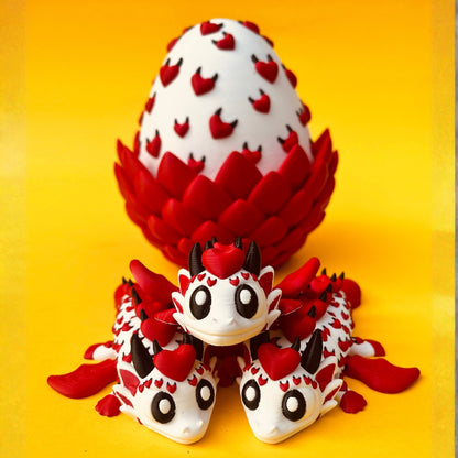 Devil Heart Dragon & Egg – Verspielte Drachenfigur mit Teufelsherzen
