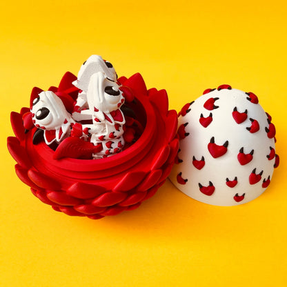 Devil Heart Dragon & Egg – Verspielte Drachenfigur mit Teufelsherzen