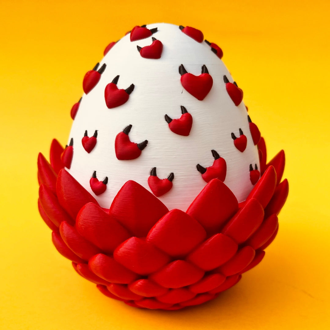 Devil Heart Dragon & Egg – Verspielte Drachenfigur mit Teufelsherzen