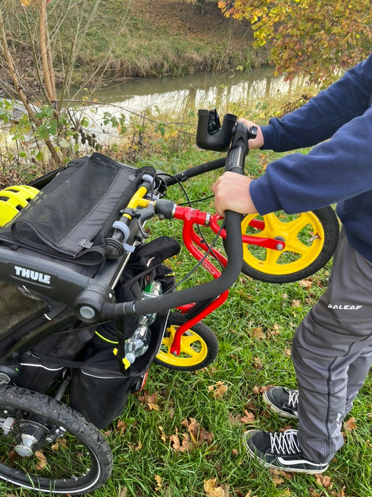 Halterung für Laufräder & Kinderfahrzeuge | kompatibel mit Thule Chariot Sport | PandaCruise