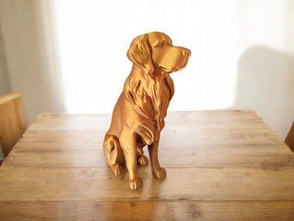 Golden Retriever Sculpture – Minimalistische & realistische Dekofigur