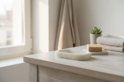Ablageschale Deko Tablett Japandi Tray für Schlüssel Schmuck und Kleinteile als Organizer für Flur Bad und Schreibtisch