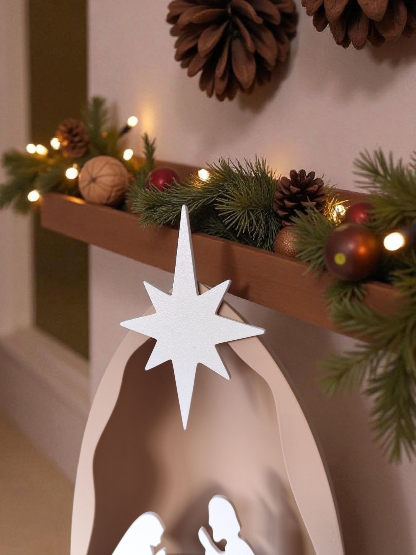 Illuminated Nativity Scene – Minimalistische Weihnachtskrippe mit LED-Beleuchtung