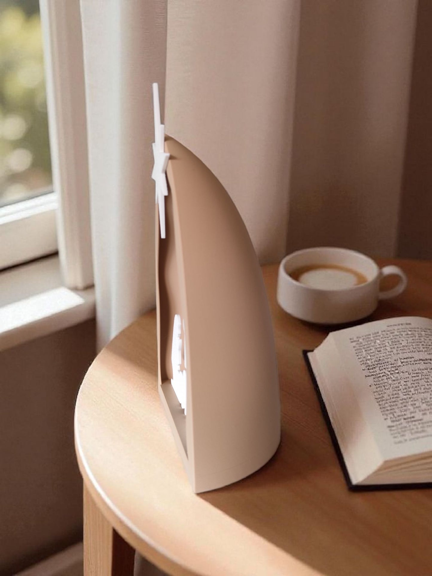 Illuminated Nativity Scene – Minimalistische Weihnachtskrippe mit LED-Beleuchtung