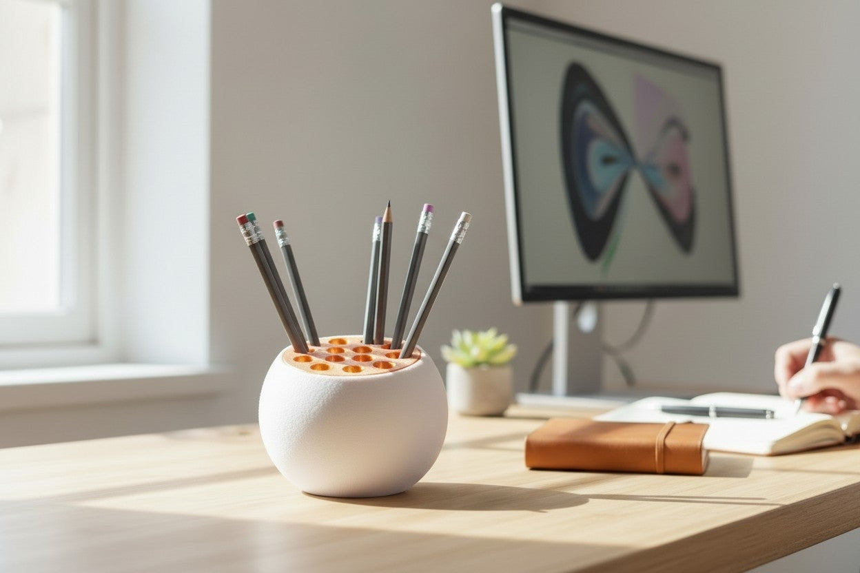 Moderner Stiftehalter TrypoBall, Organizer für Schreibtisch & Büro