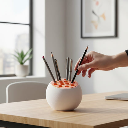 Moderner Stiftehalter TrypoBall, Organizer für Schreibtisch & Büro