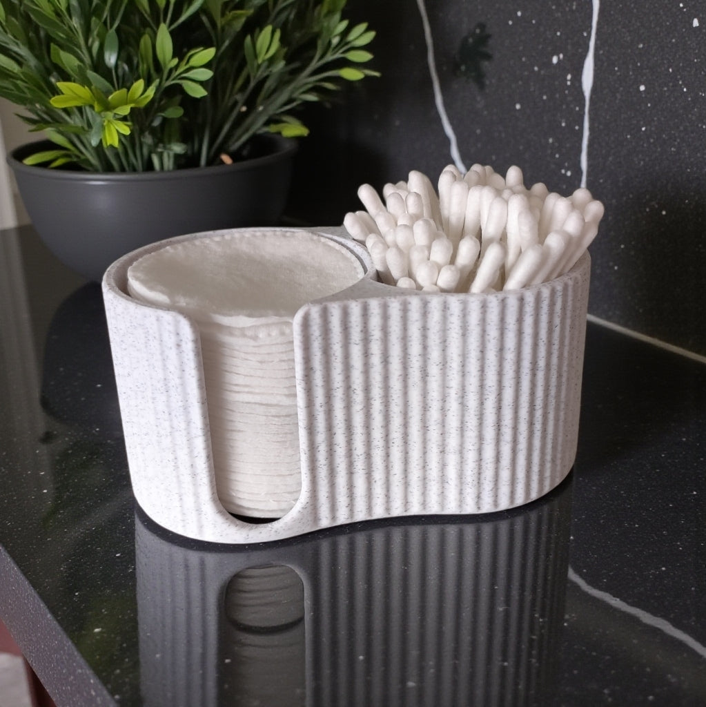 Wattestäbchenhalter & Kosmetikpad Spender, moderner Bad Organizer