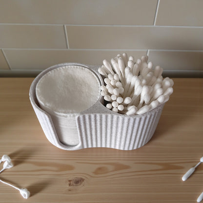 Wattestäbchenhalter & Kosmetikpad Spender, moderner Bad Organizer