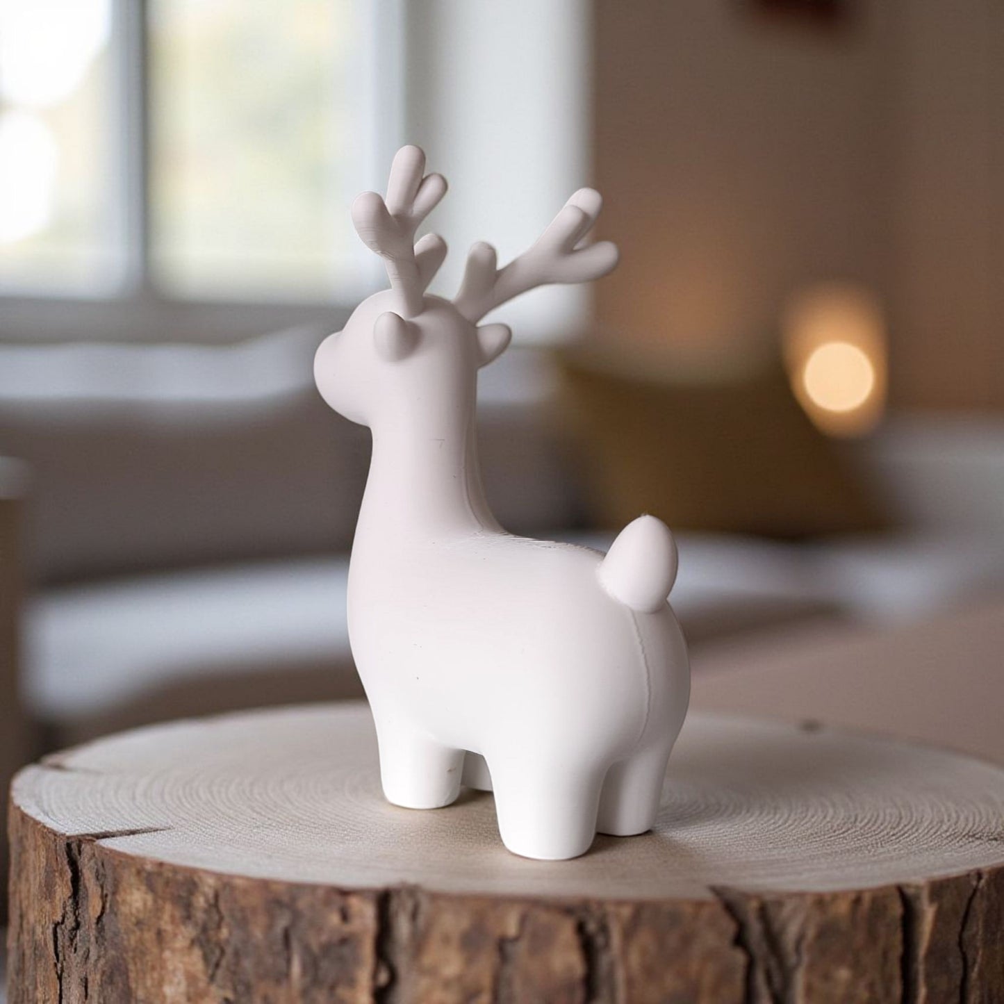 Minimalistisches Weihnachtsrentier – 3D-gedruckte Dekofigur in modernem Design
