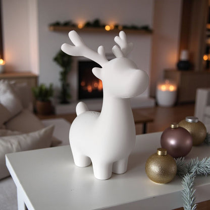 Minimalistisches Weihnachtsrentier – 3D-gedruckte Dekofigur in modernem Design