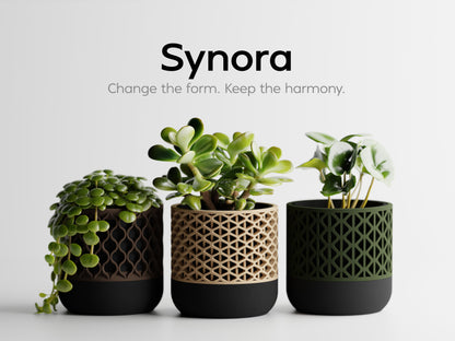 Synora – Modulares Pflanzgefäß-System mit austauschbaren Design-Elementen