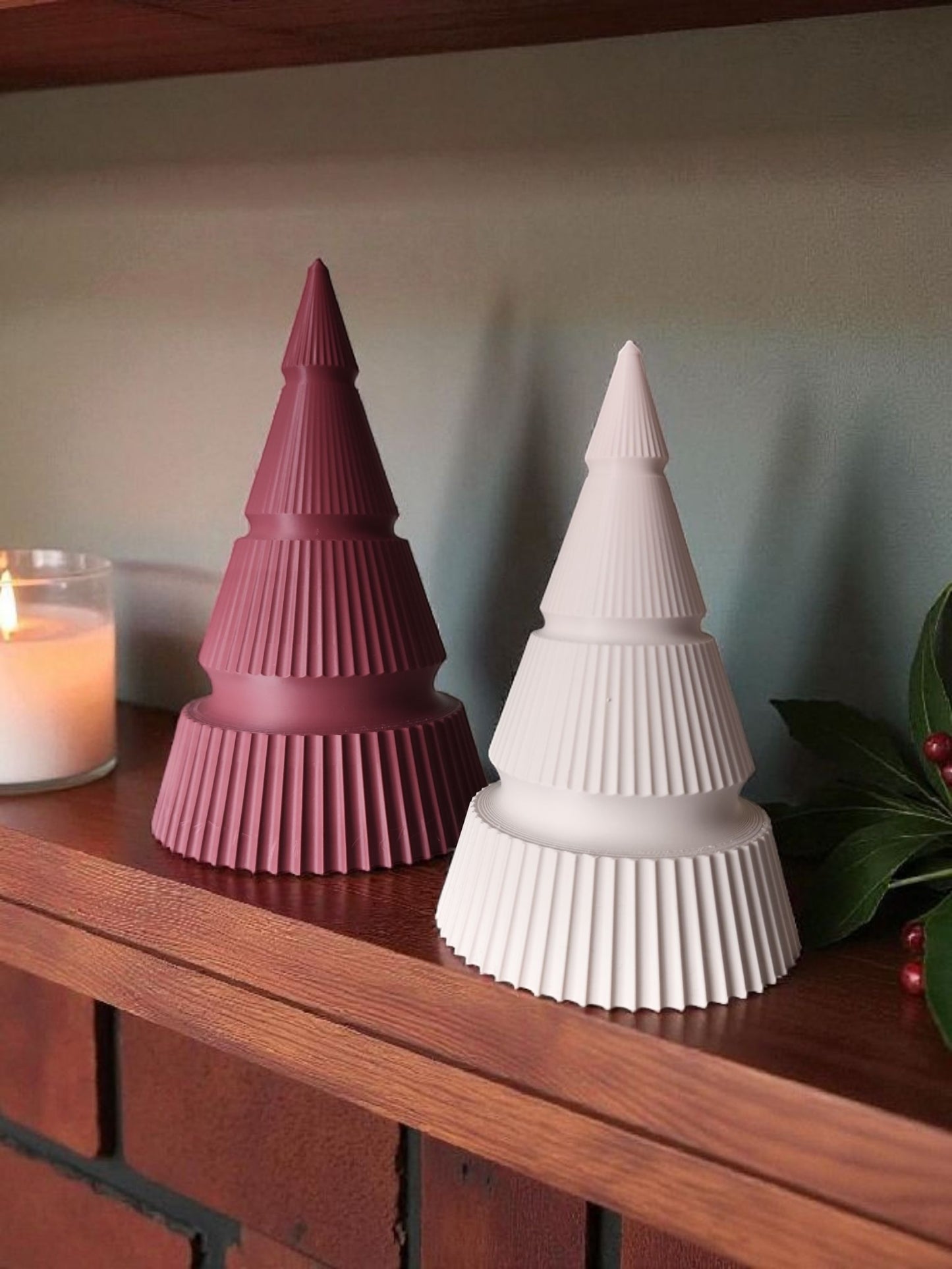 Ribbed Christmas Tree Duo – Weihnachtsbaum-Set
