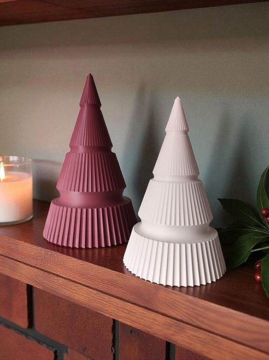 Ribbed Christmas Tree Duo – Weihnachtsbaum-Set