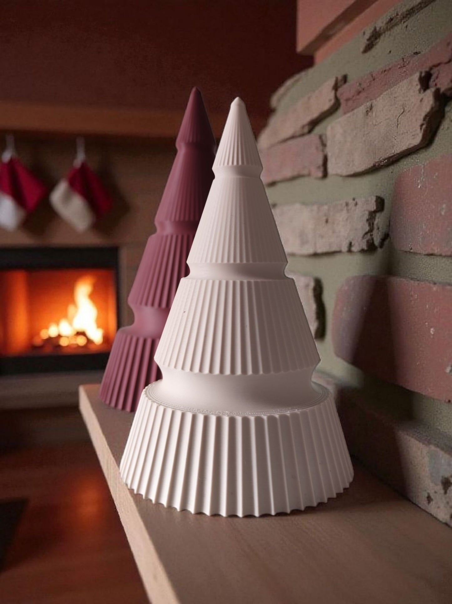 Ribbed Christmas Tree Duo – Weihnachtsbaum-Set