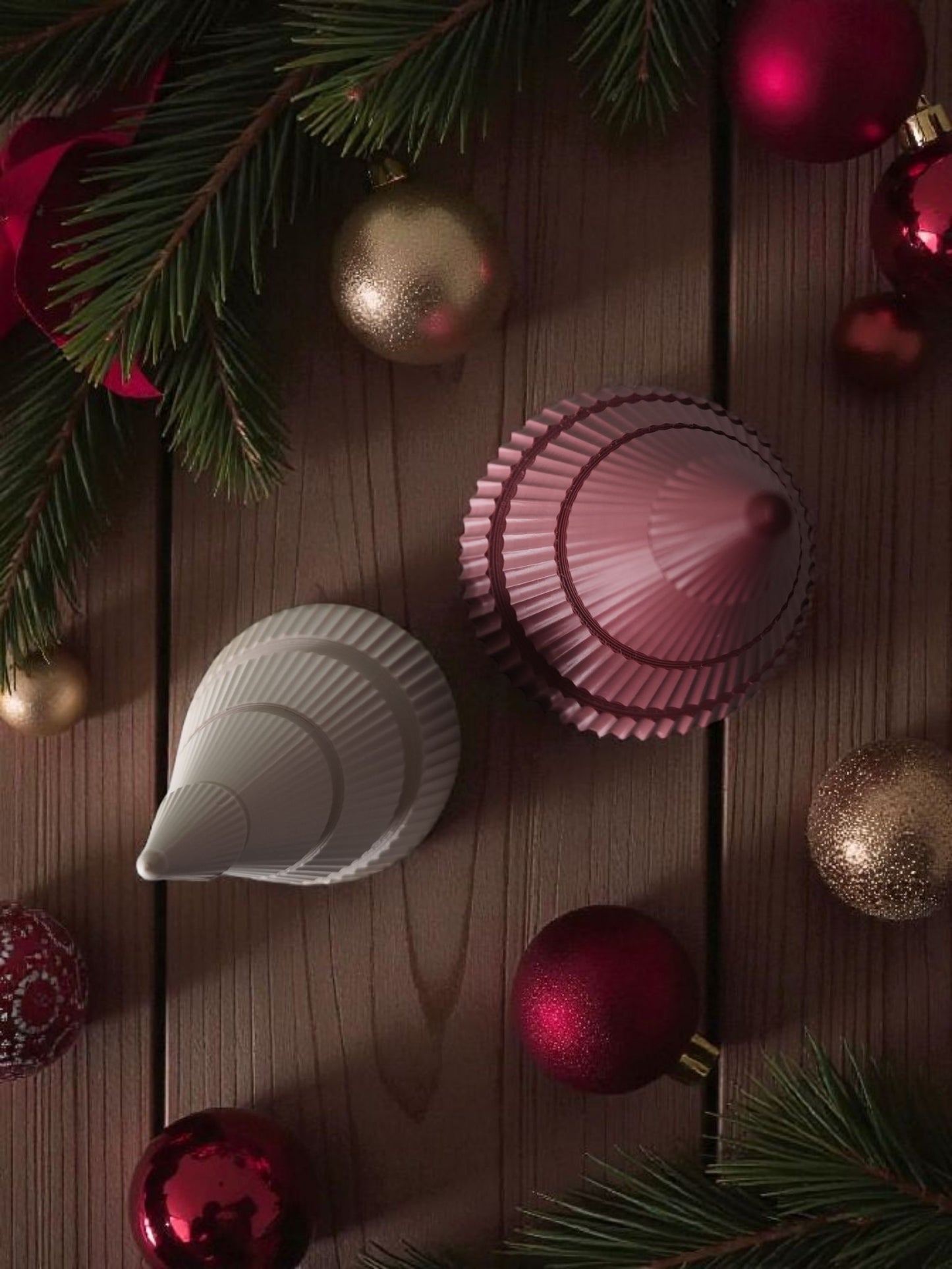 Ribbed Christmas Tree Duo – Weihnachtsbaum-Set