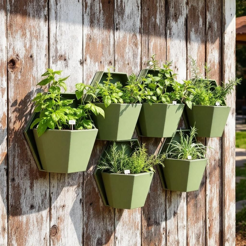 Geometric Wall Planter – 3D-gedruckter Wandpflanzer für Kräuter & Zimmerpflanzen