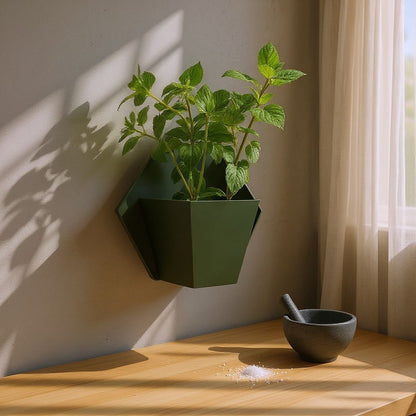 Geometric Wall Planter – 3D-gedruckter Wandpflanzer für Kräuter & Zimmerpflanzen