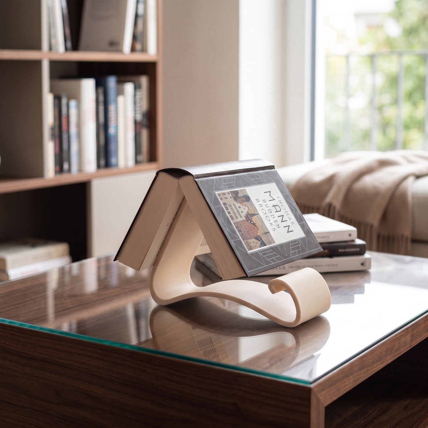 Buchständer Leseständer Wavy Book Stand als Bücherhalter Display Ständer und Geschenk für Leser Bücherliebhaber