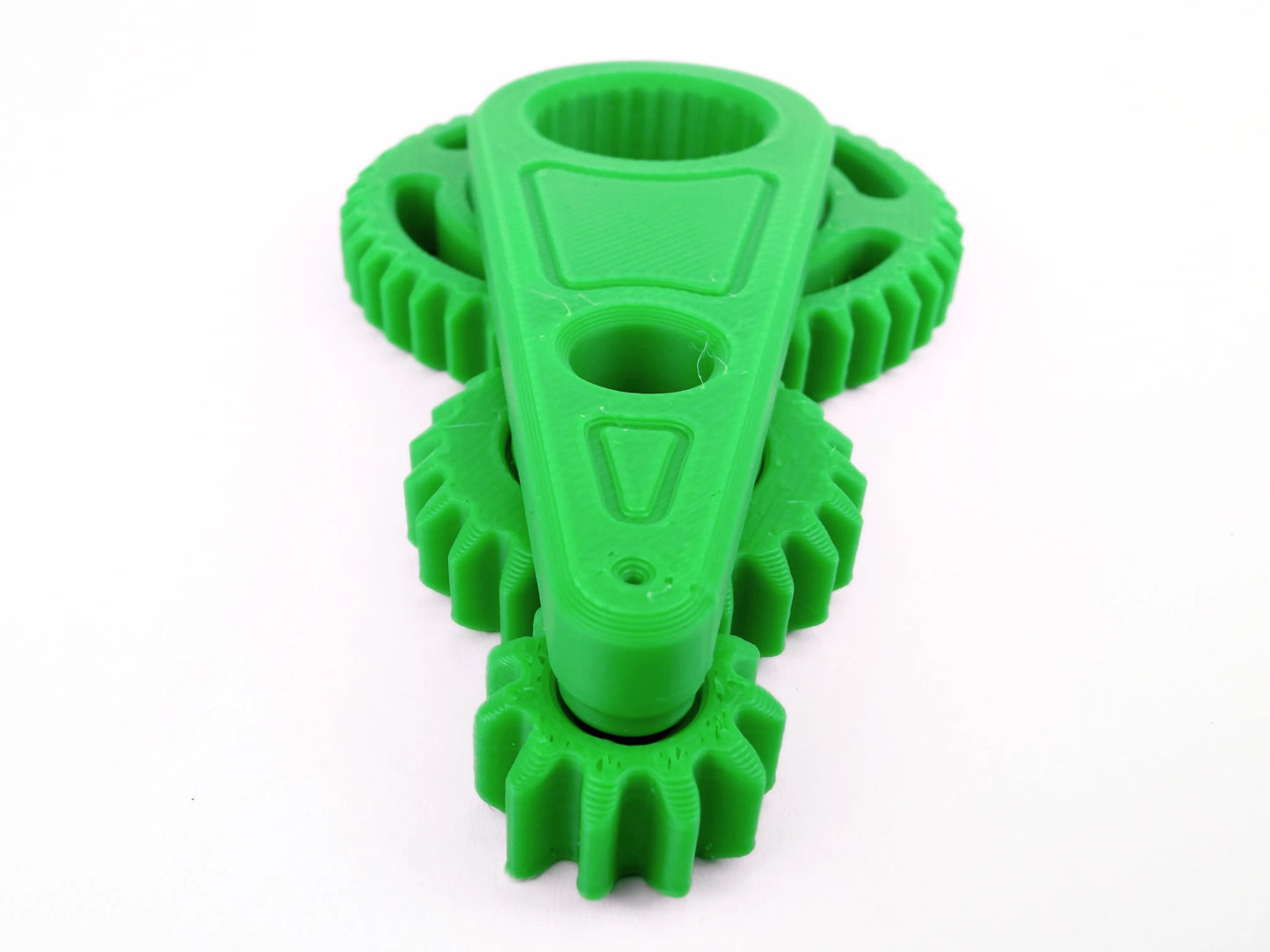 Fidget Spinner Anti Stress Zahnradübersetzung Fidget mit drei Zahnrädern Technik Gadget Geschenk für Schreibtisch und Maker