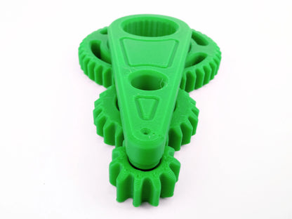 Fidget Spinner Anti Stress Zahnradübersetzung Fidget mit drei Zahnrädern Technik Gadget Geschenk für Schreibtisch und Maker