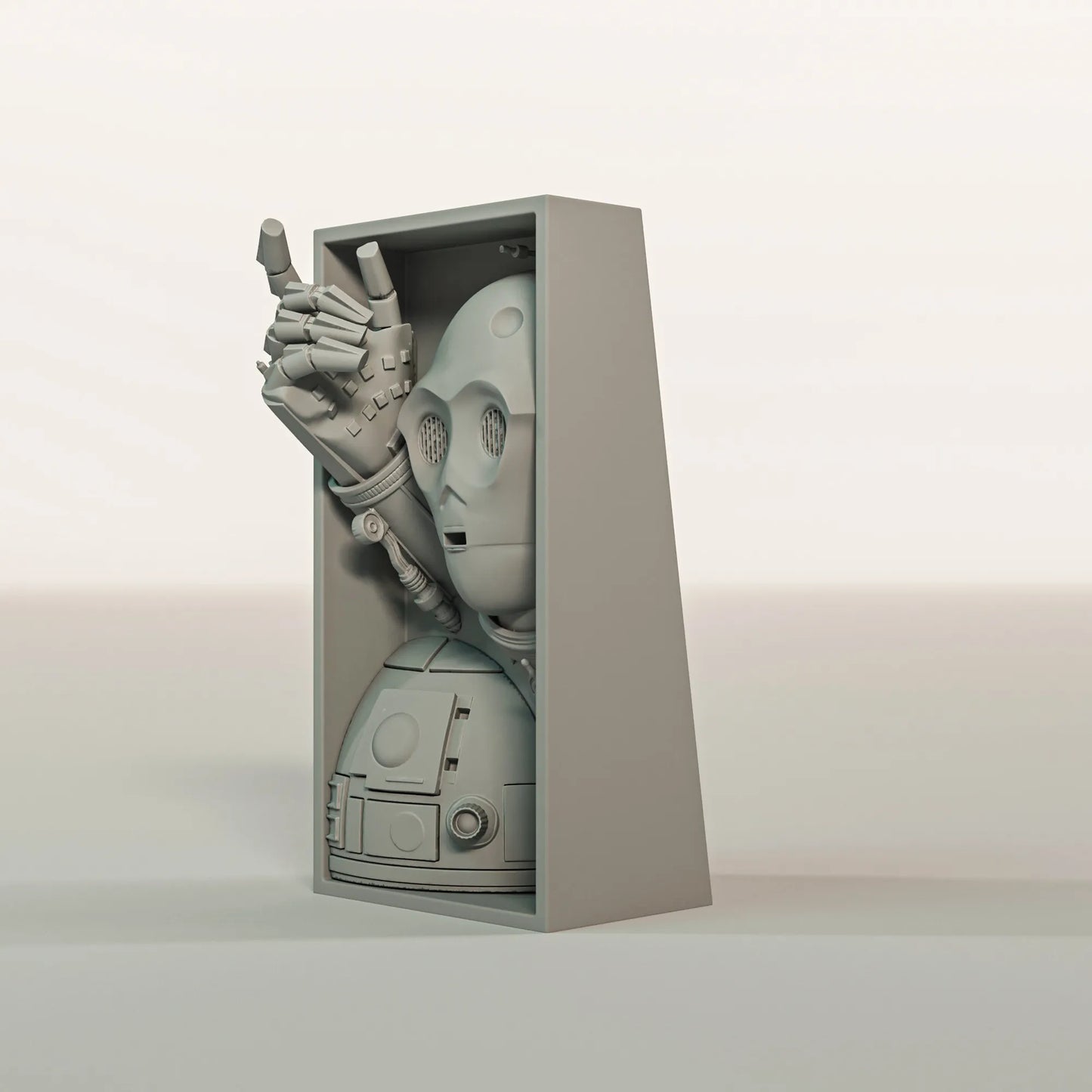 Book Nook Bücherregal Deko Sci Fi Roboter Regal Nische Wanddeko Geschenk für Leser