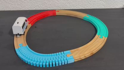 Schiene flexibel für Holzeisenbahn Zubehör kompatibel mit Brio IKEA Hape Schiene für Kinder
